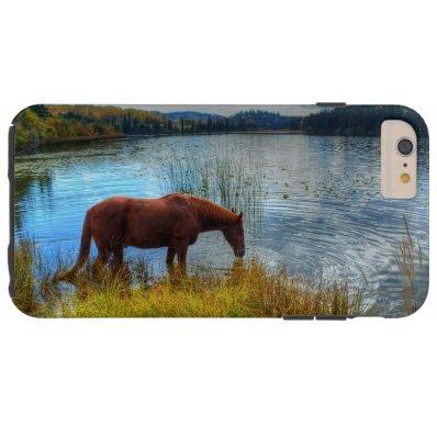 Sorrel Stallion Drinking At Scenic Lake Photo Tough iPhone 6 Plus Case