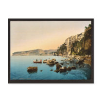 Sorrento by the sea, Naples, Italy classic Photoch Postcard