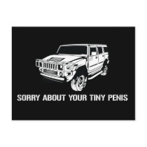 Sorry About Your Tiny Penis Postcard