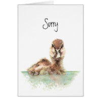 Sorry, Angry Duck, Encouragement, Job Loss Greeting Card