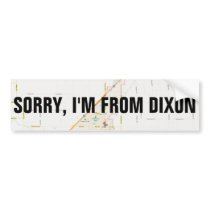 SORRY BUMPER STICKER
