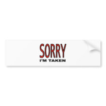 SORRY BUMPER STICKERS
