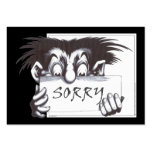 Sorry Business Card Template