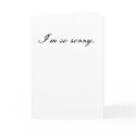 Sorry Card by wildseedbooks Sorry Card