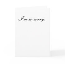 Sorry Card by wildseedbooks Sorry Card