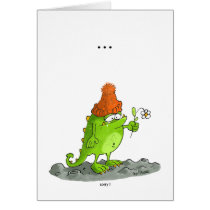 sorry ! cute dragon greetingcard cards