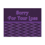 Sorry for your loss postcards