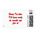 Sorry I'm Late postage