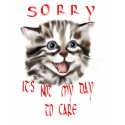Sorry...It's Not My Day To Care T-Shirt