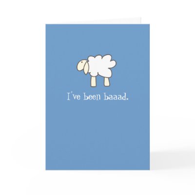 Sorry Lamb Cards by awahl_designs