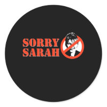 SORRY SARAH ROUND STICKERS