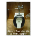 Sorry to hear your life is in the crapper... cards