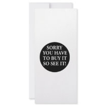 SORRY YOU HAVE TO SEE IT TO BUY IT rack cards