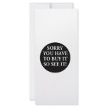 SORRY YOU HAVE TO SEE IT TO BUY IT rack cards