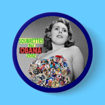 Soubrettes for Obama 2012 buttons