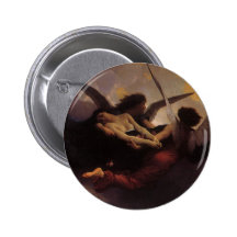Soul Brought to Heaven, Bouguereau, Vintage Art Pinback Buttons