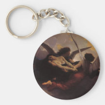 Soul Brought to Heaven, Bouguereau, Vintage Art Key Chain