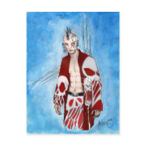 artsprojekt, soul, reaper, demon, devil, skull, ghost, paranormal, male, mohawk, shirtless, tattoo, red, coat, trapped, souls, slayer, anarchy, frock coat, Shōnen manga, fantasm, Death (personification), greatcoat, manga, duffel coat, Tite Kubo, duffle coat, animate being, sack coat, Anime, sheepskin coat, Television program, surcoat, Rock opera, topcoat, laboratory coat, Merchandising, Postcard with custom graphic design