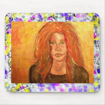 soul sister hippie girl mouse pads