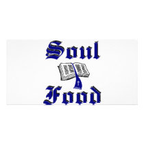 Soulfood Dark Blue Design photo cards