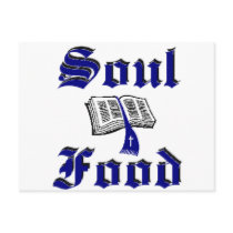 Soulfood Dark Blue Design postcards