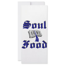 Soulfood Dark Blue Design rack cards