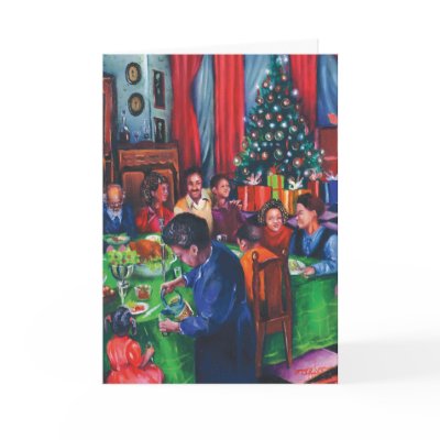 Soulful Family Dinner Card by triangulargreetings