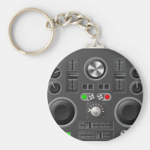 Sound board or studio controls key chain