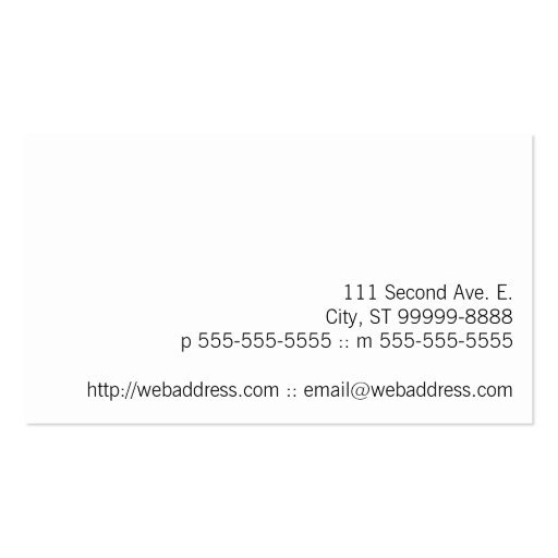 Sound Business Card Templates (back side)