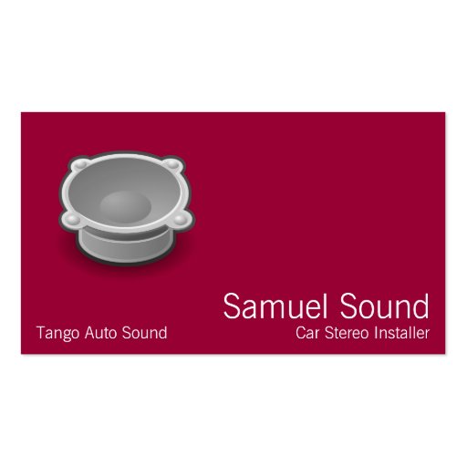 Sound Business Card Templates (front side)