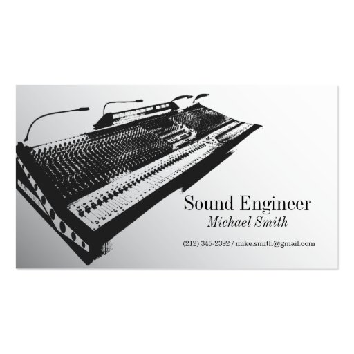 Sound Engineer Business Card Zazzle