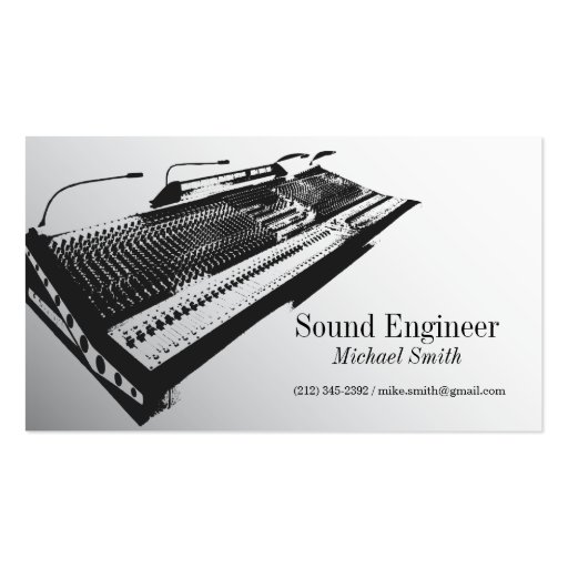 Sound Engineer Business Card (front side)