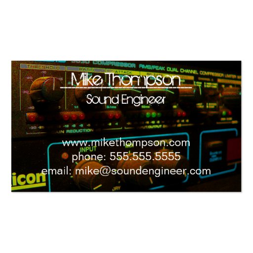 Sound Engineer Business Cards