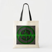 Sound Green Dark budget tote bag