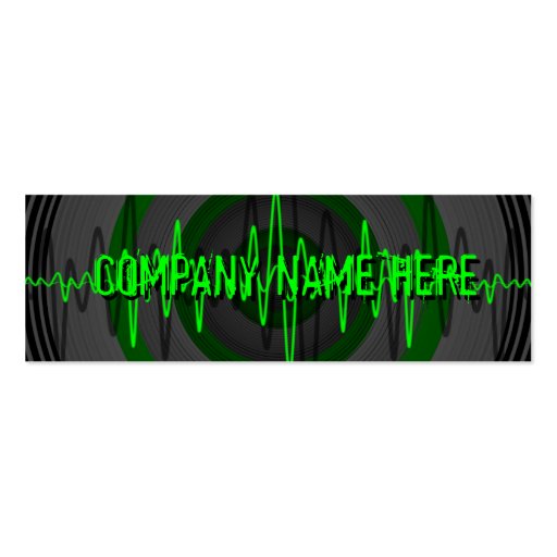Sound Green Dark business card template skinny
