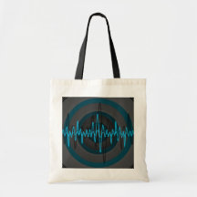 Sound Light Blue Dark budget tote bag