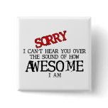 Sound Of Awesome Funny Button Humor