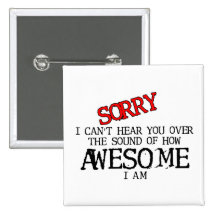 Sound Of Awesome Funny Button Humor