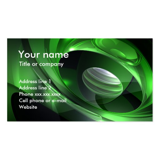 Sound of Green Business Card Templates (front side)
