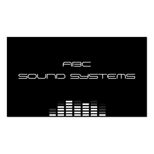 "Sound Systems" Business Card (front side)