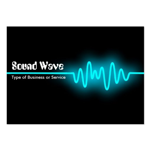 Sound Wave - Blue and Black Business Card Templates (front side)