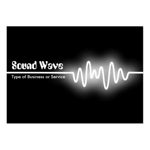 Sound Wave - White and Black Business Card (front side)