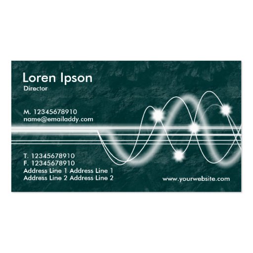 Sound Waves - Green Earth Business Card Templates (back side)