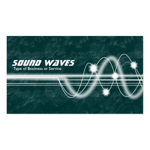 Sound Waves - Green Earth Business Card Templates
