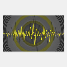 Sound Yellow Dark sticker rectangle