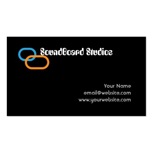 Soundboard Music Business Card Template (back side)