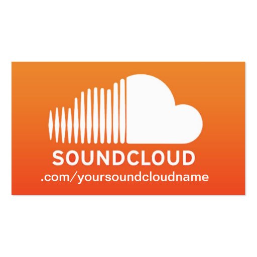SoundCloud Music Business Card (front side)