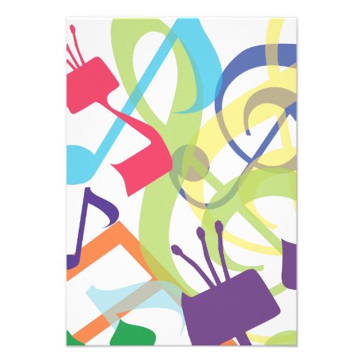SOUNDS OF THE TORAH Bat Bar Mitzvah Party Card Personalized Invites