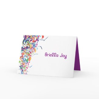SOUNDS OF THE TORAH Bat Bar Mitzvah Thank you card card
