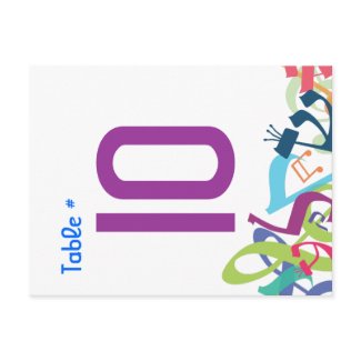 SOUNDS OF THE TORAH Table Number Seating Card